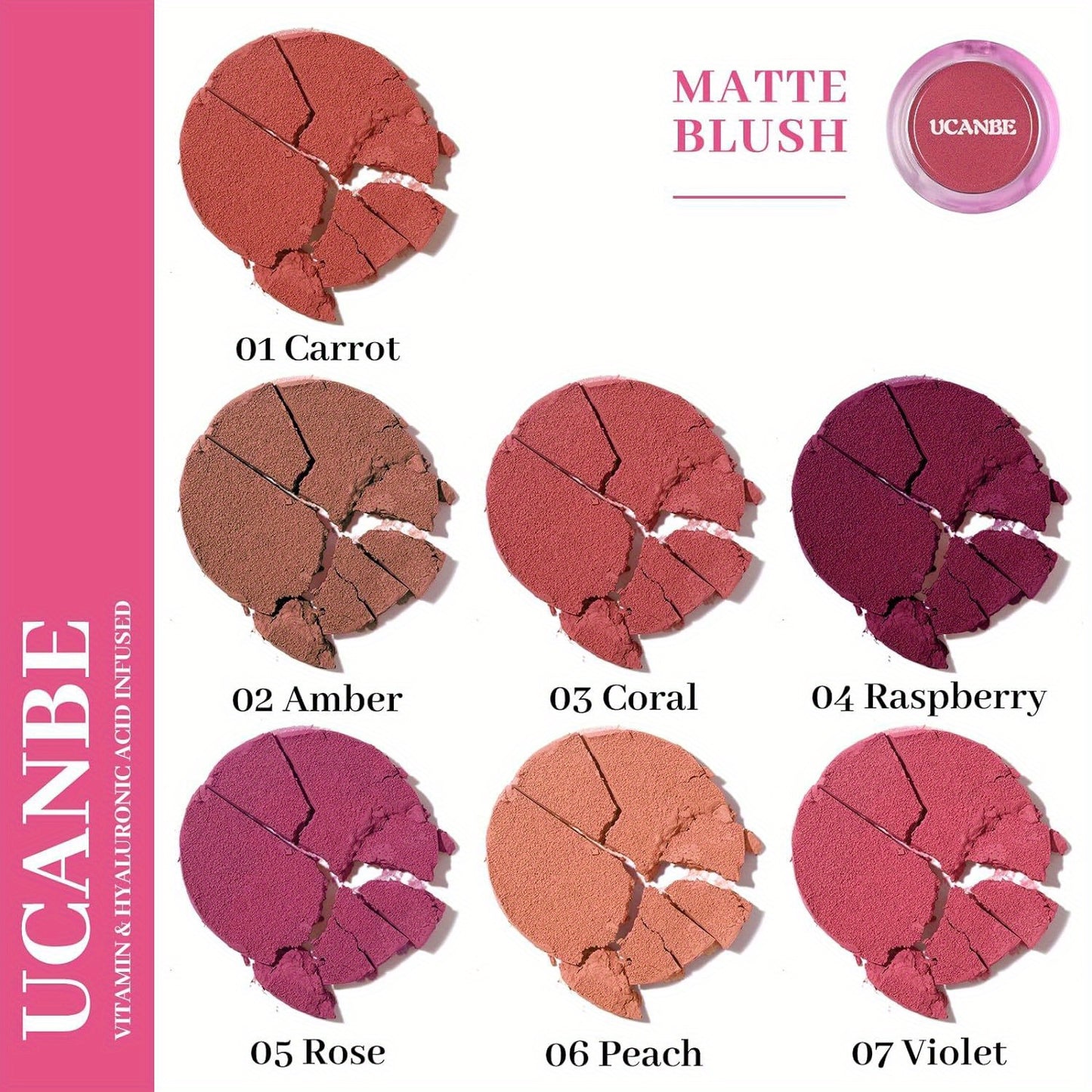 Matte Cream-To-Powder Blush Makeup Palette