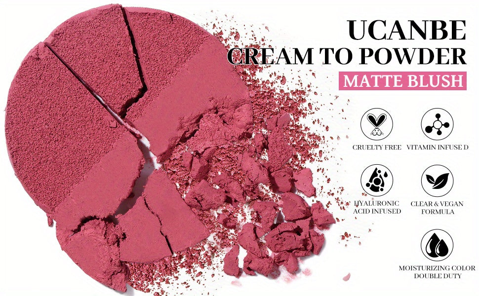 Matte Cream-To-Powder Blush Makeup Palette