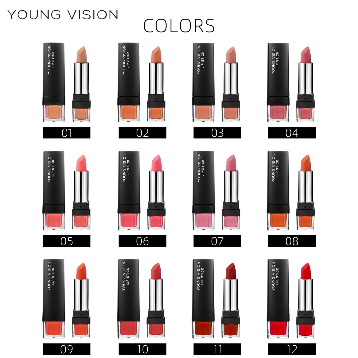 6 pcs /set matte lipstick