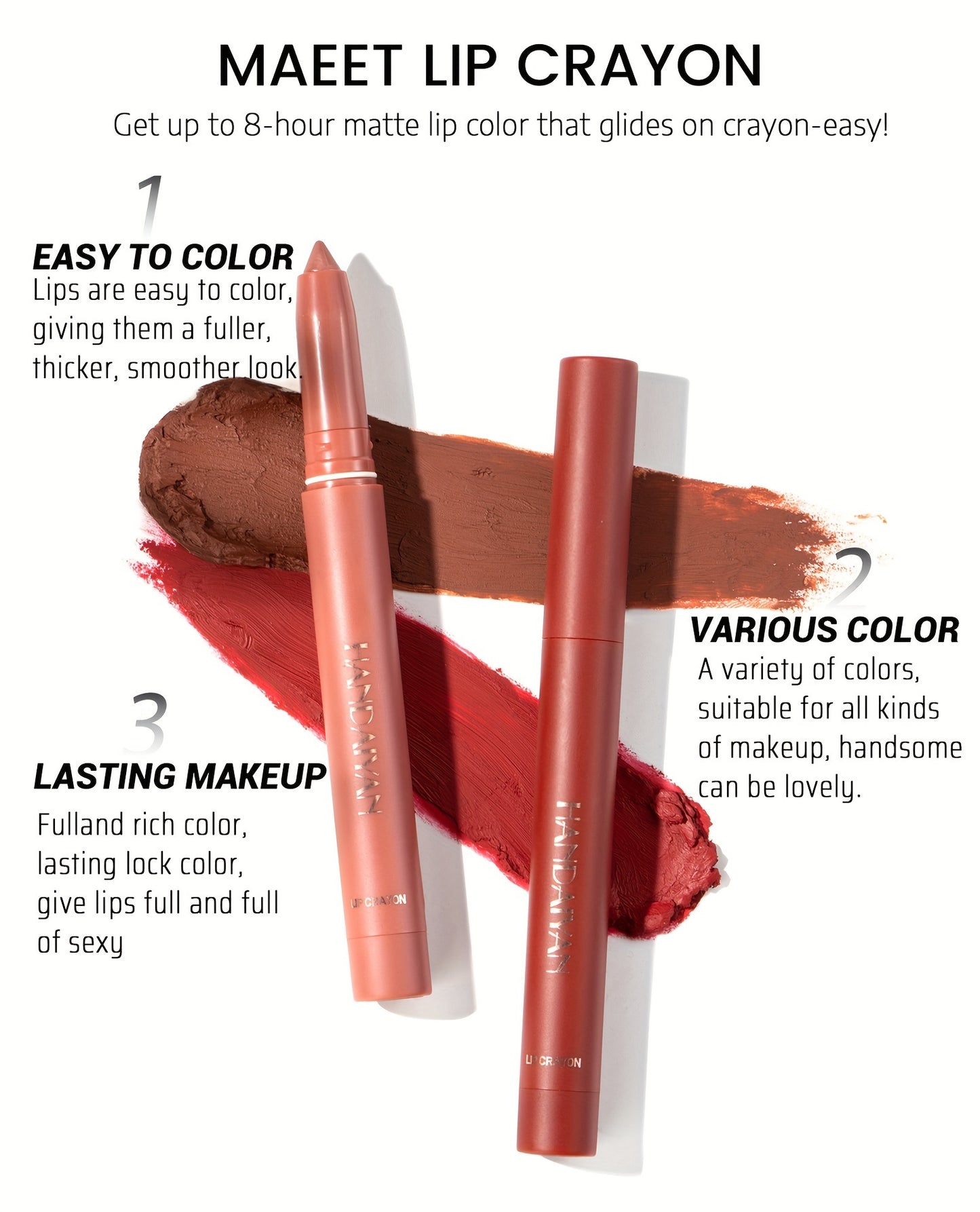 Matte Liquid Lipstick Lip Liner Pens Set