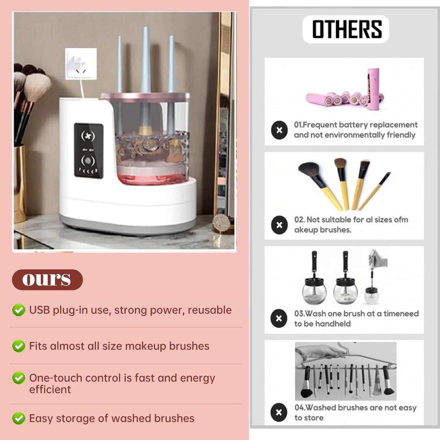 Electric Makeup Brush Cleaner Pro