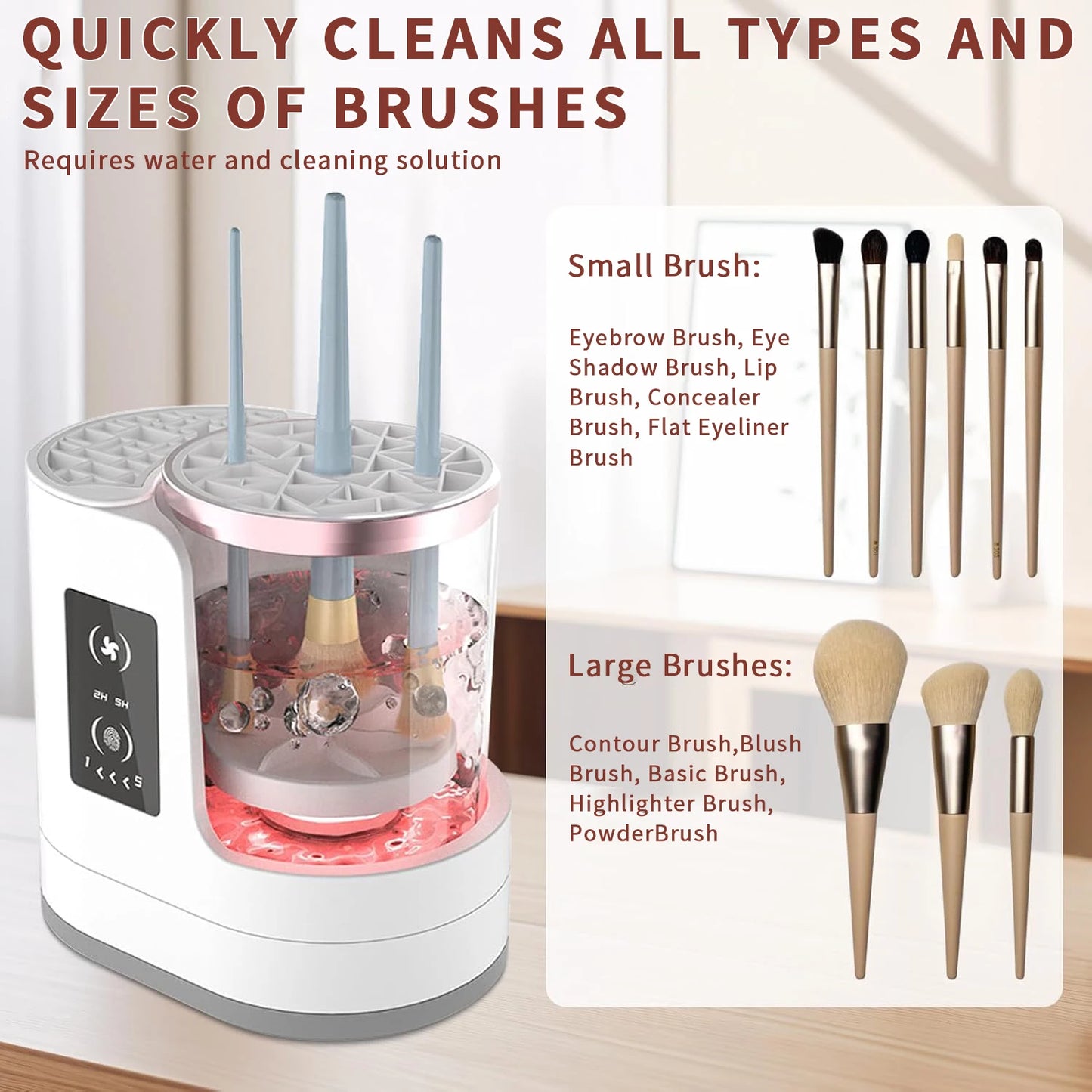 Electric Makeup Brush Cleaner Pro